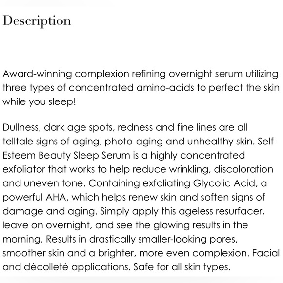 Dermelect Self Esteem Beauty Sleep Serum | Anti-Aging NIB - Picture 6 of 7